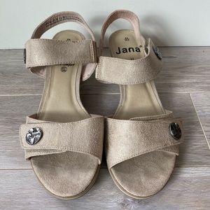 Champagne Sparkle Sandals —.Jana brand from Walking on a Cloud